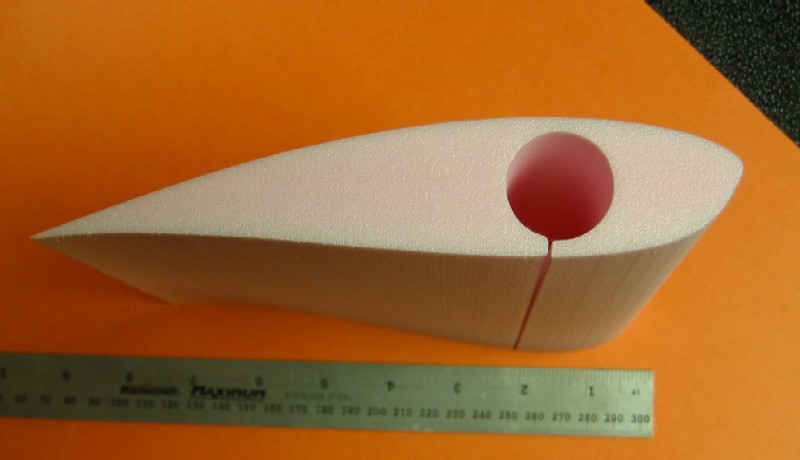 Wind mill blade with washout